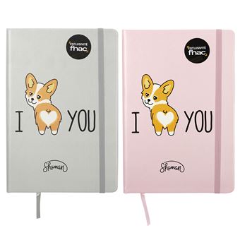 Carnet Le Studio Corgi I love you Exclusivité Fnac Modèle aléatoire