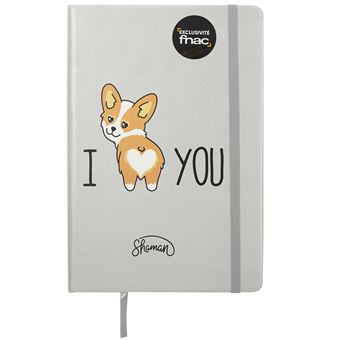 Carnet Le Studio Corgi I love you Exclusivité Fnac Modèle aléatoire