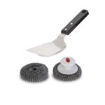 Kit nettoyage Le Marquier AGR96 1 spatule et Boules inox Noir et Argent