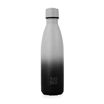 Bouteille isotherme Yoko Design Sorbet Reglisse 2046 500 ml Noir et Gris