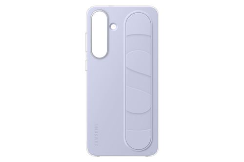 Coque en silicone avec lanière et fonction Stand Bleu Polaire pour Samsung Galaxy S25 FE