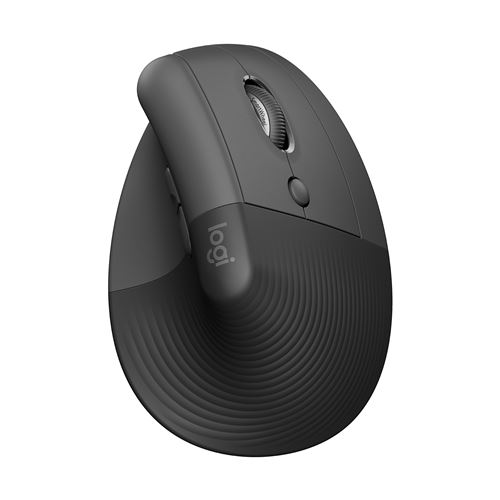 Souris ergonomique verticale sans fil Bluetooth Logitech Lift Gris graphite
