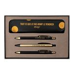 Kit d'écriture Mr. Wonderful Tout ce que je fais avant le vendredi Noir et Or