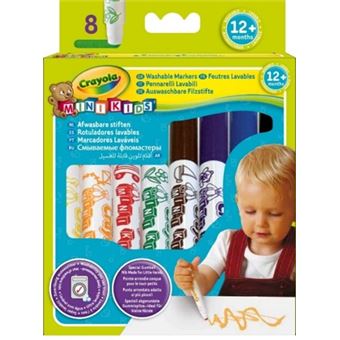 Pochette de 8 feutres lavables 'Crayola - Mini Kids' - La Fourmi