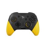 Manette sans fil fil CrossPad pour Nintendo Switch et mobile avec clip Noir et jaune