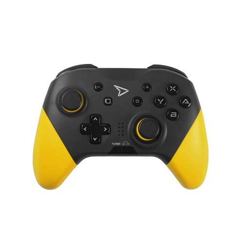 Manette sans fil fil CrossPad pour Nintendo Switch et mobile avec clip Noir et jaune