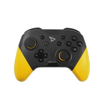 Manette sans fil fil CrossPad pour Nintendo Switch et mobile avec clip Noir et jaune