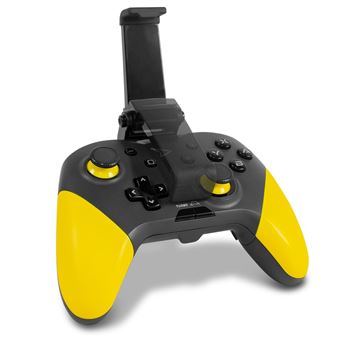 Manette sans fil fil CrossPad pour Nintendo Switch et mobile avec clip Noir et jaune