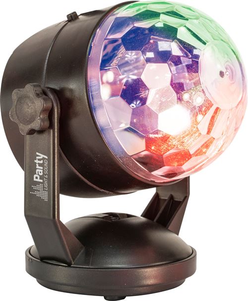 Boule disco rotative 360° à effets lumineux LED RVB 3 W - PEARL