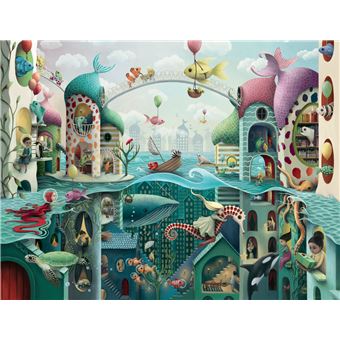 Puzzle 2000 pièces Ravensburger Si les poissons pouvaient marcher Demelsa Haughton