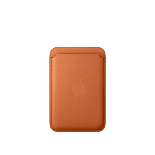 Porte cartes en tissage fin pour iPhone avec MagSafe Roux - vue 4