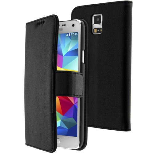 Housse Galaxy S5 avec coque interne en silicone gel sur mesure - Noir