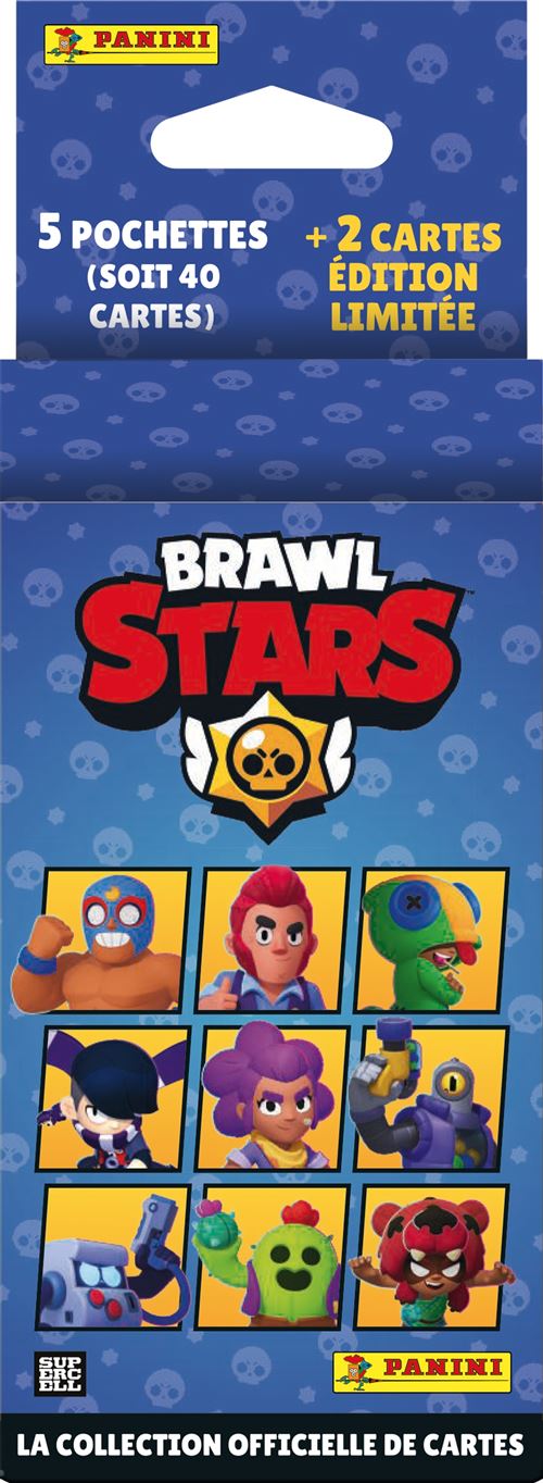 Boite de Cartes à collectionner Panini Brawl Stars Blister 5 pochettes et 2 cartes Édition Limitée
