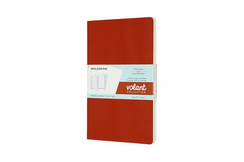 Cahier volant grand format ligné Moleskine Orange Bleu