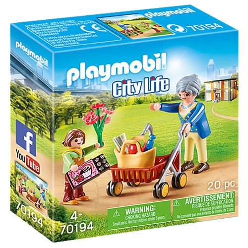 Playmobil City Life 70194 Petite fille et grand mere Playmobil Achat prix fnac