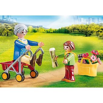 Playmobil City Life 70194 Petite fille et grand-mère