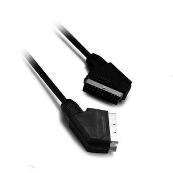 Câble Péritel Mâle/Mâle 1,5 M Noir - Connexion Vidéo/audio Pour TV, Lecteurs DVD, Décodeurs