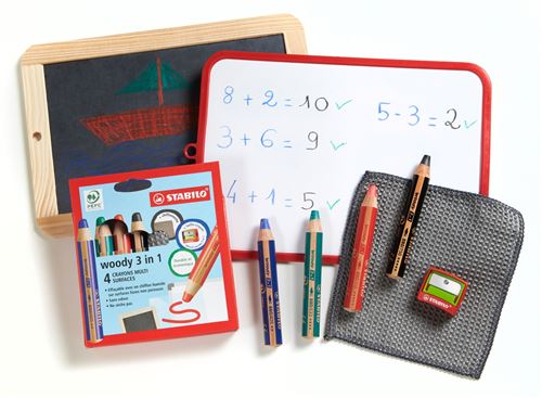 Etui de 10 crayons Woody Duo + 1 taille crayons