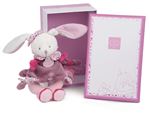 Hochet Doudou et Compagnie Cerise le Lapin Rose 19 cm