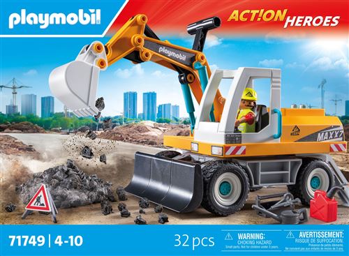 PLAYMOBIL | Action Heroes | Grande excavadora | Jouet pour Enfants | Set d'excavatrice | Jouet pour Enfants à partir de | 71749 - vue 2