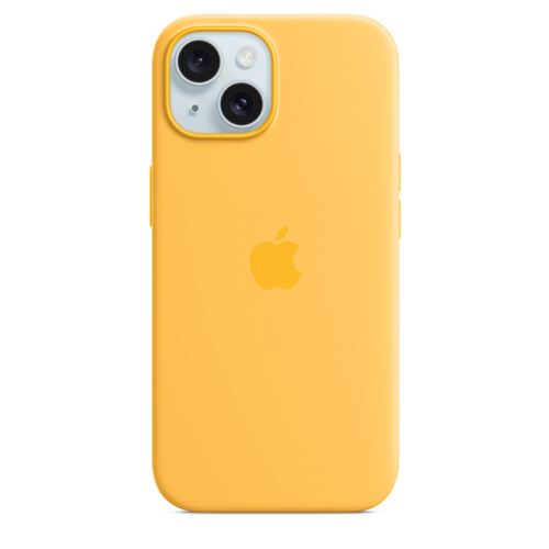 Apple Coque en silicone avec MagSafe pour iPhone 15 Rayon de soleil