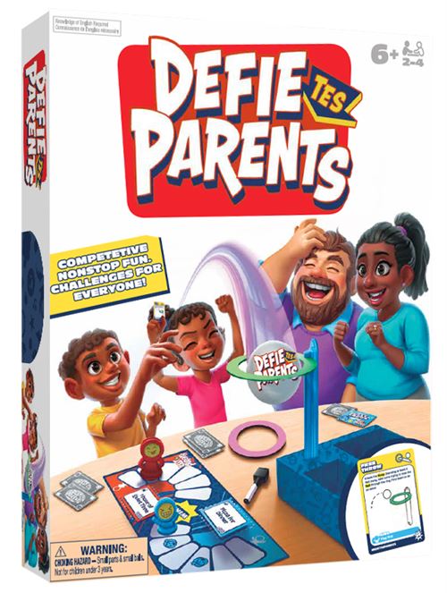 Jeu De Stratégie Spin Master Games Défie Tes Parents – Questions Et Défis Amusants, 4 À 8 Joueurs