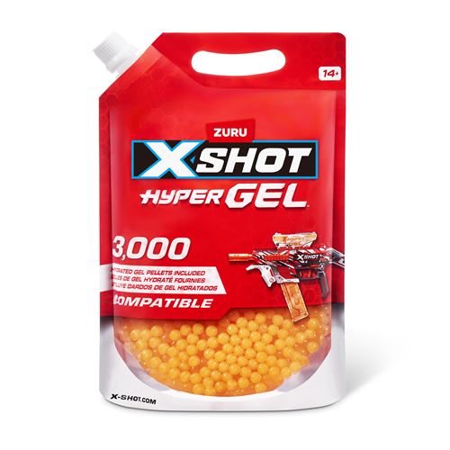 Recharge Hyper Gel ZURU X SHOT Gellet Refill 3000 pastilles prêtes à 'emploi - vue 2
