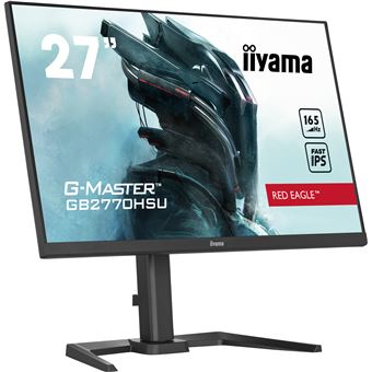 iiyama G-MASTER Red Eagle GB2770HSU-B5 - Écran LED - 27" - 1920 x 1080 Full HD (1080p) @ 165 Hz - Fast IPS - 250 cd/m² - 1100:1 - 0.8 ms - HDMI, DisplayPort - haut-parleurs - noir mat