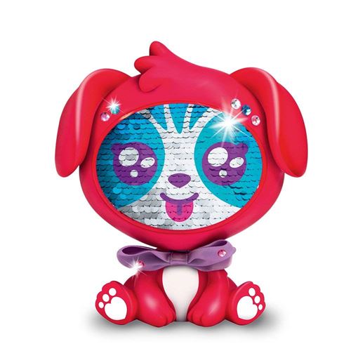 Figurine Les Zequins Chien Ruby 14 cm Rouge