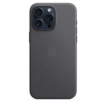 Coque en tissage fin avec MagSafe pour iPhone 15 Pro Max Noir