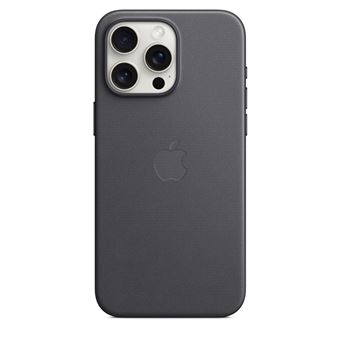 Coque en tissage fin avec MagSafe pour iPhone 15 Pro Max Noir