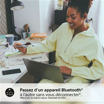 Ecouteurs sans fil Bluetooth Sony Multipoint WFC700N avec réduction de bruit active Noir