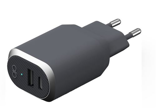 FORCE POWER HOME CHARGER 1 USB-A + 1 USB-C 2.