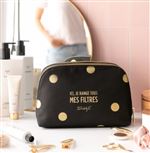 Trousse de toilette Mr. Wonderful Ici, je range tous mes filtres Noir et Or