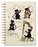 Carnet A5 Kiub Chat musique Blanc