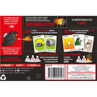 Jeu d’ambiance Asmodee Exploding Kittens Edition NSFW