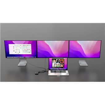 Station d'accueil USB Type C 4K 60 Hz Multi-flux Urban Factory Hubee Mini Plus Noir