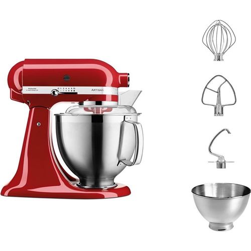 Kitchenaid 5Ksm185Pseer 300W Bol De 4,8 L + Bol De 3 L Rouge Empire