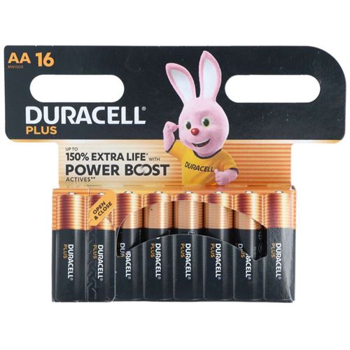 Piles alcalines AA Duracell Plus, 1,5V