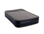 Lit gonflable électrique Intex Deluxe Rest Bed 2 places Fibertech Gris et Bleumarin