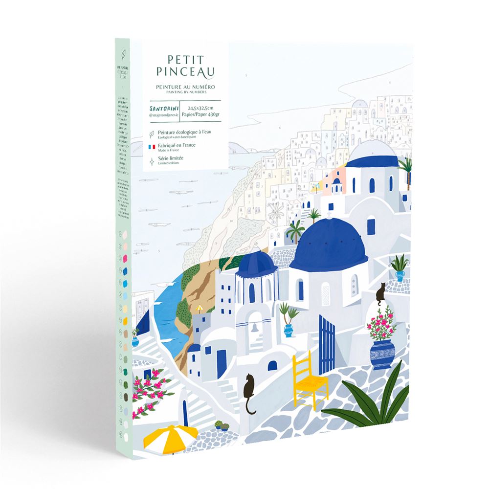 GouacheLa Petite épicerie Peinture au numéro Petit Pinceau Santorini par Maja Tomljanovic