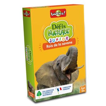 Jeu de cartes Bioviva Défis Nature Junior Rois de la savane