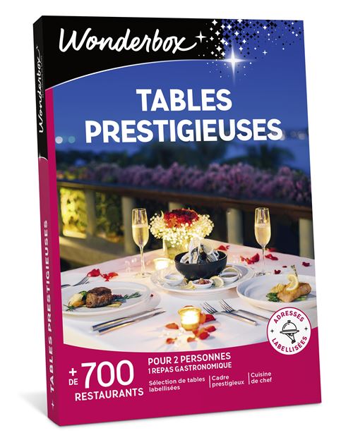 Coffret Cadeau Wonderbox Tables Prestigieuses