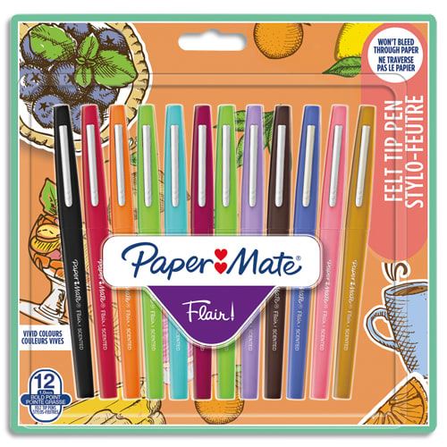 Blister de 12 feutres Papermate Flair Senteur