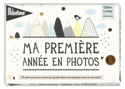 Cartes Milestone Ma première année en photos Over the Moon