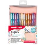 Set de 12 stylos gel Uniball Signo avec étui gratuit