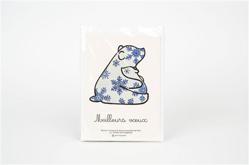 Set Gifts for Change 4 Cartes papier Secours populaire