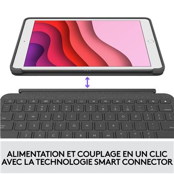 Étui Logitech Slim Folio avec clavier Bluetooth intégré pour iPad (9ᵉ  génération) - Gris - Apple (FR)