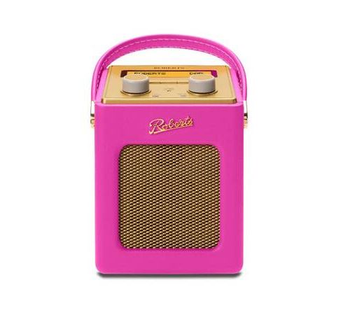 Roberts Revival Mini draagbare radio glanzend roze