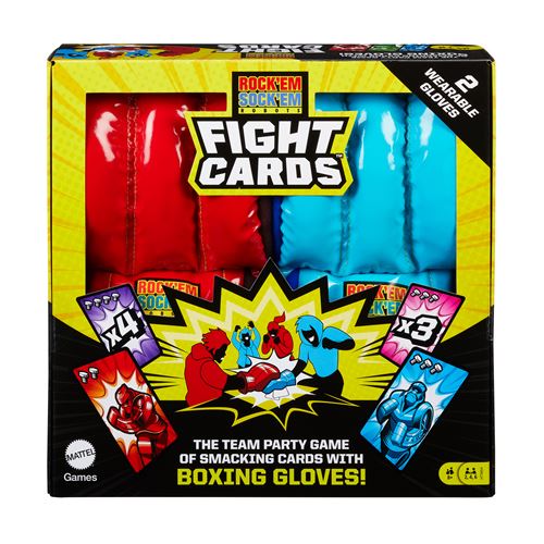 Mattel games - fight cards jeu en équipe - jeu de cartes famille - 8 a